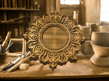 Mandalastempel aus Hartholz